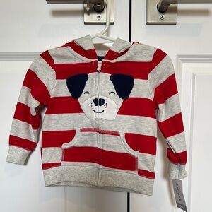 Carter's Red and Gray Striped Kids Hoodie